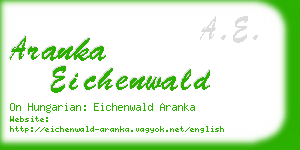 aranka eichenwald business card